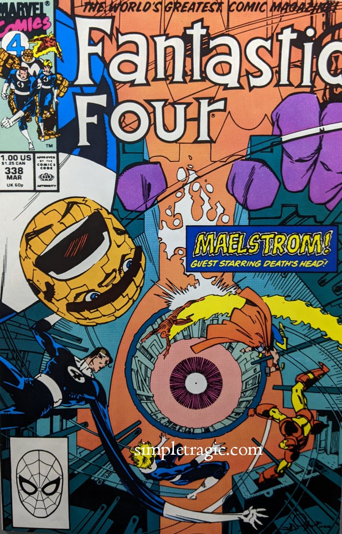 Fantastic Four #338 Comic Book Cover Art by Walter Simonson