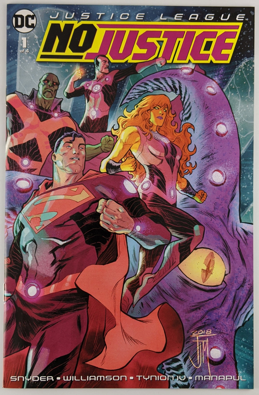 Justice League No Justice #1 Comic Book Cover Art