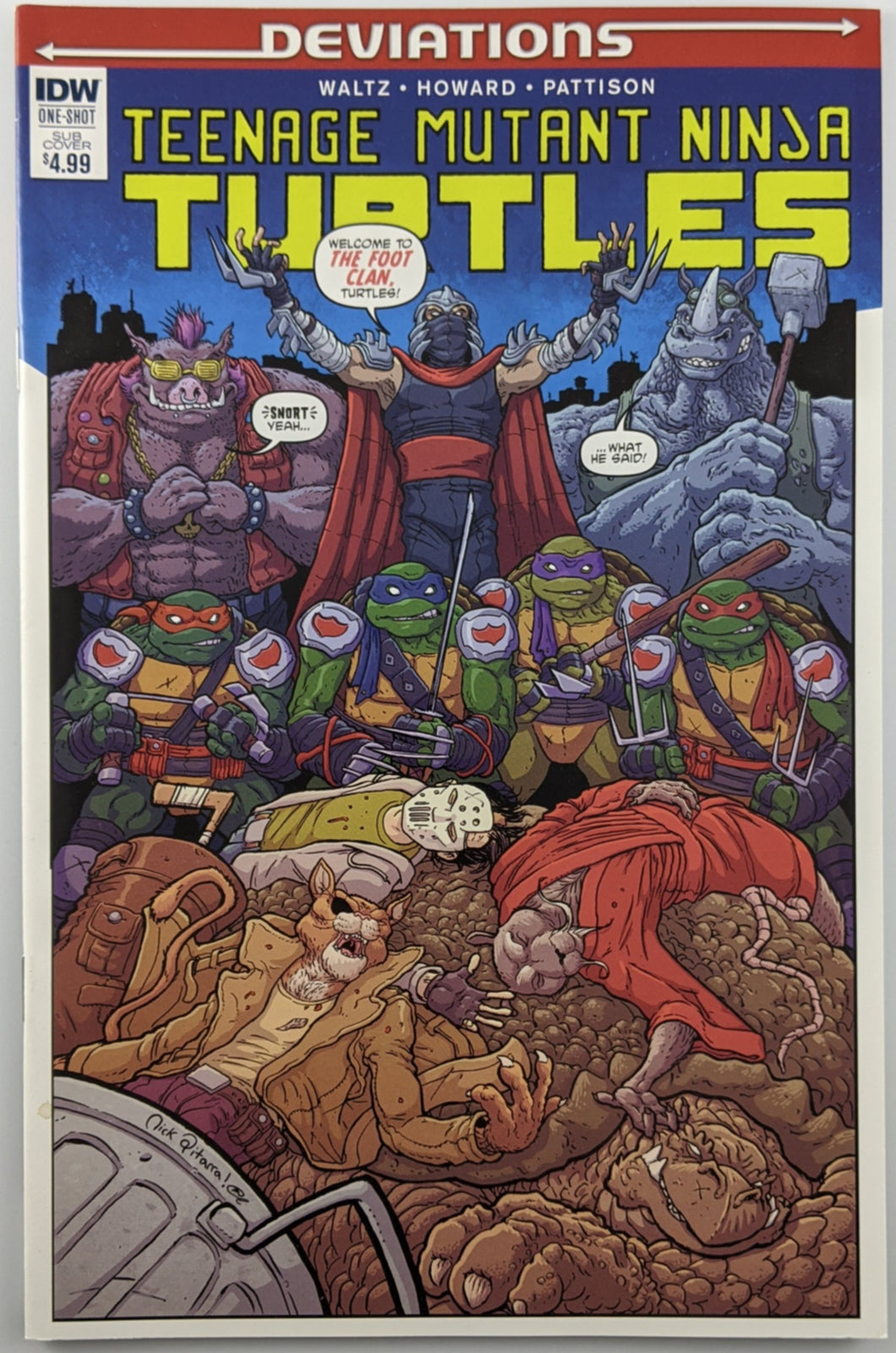 Teenage Mutant Ninja Turtles Deviations (2016) #1 Sub Cover