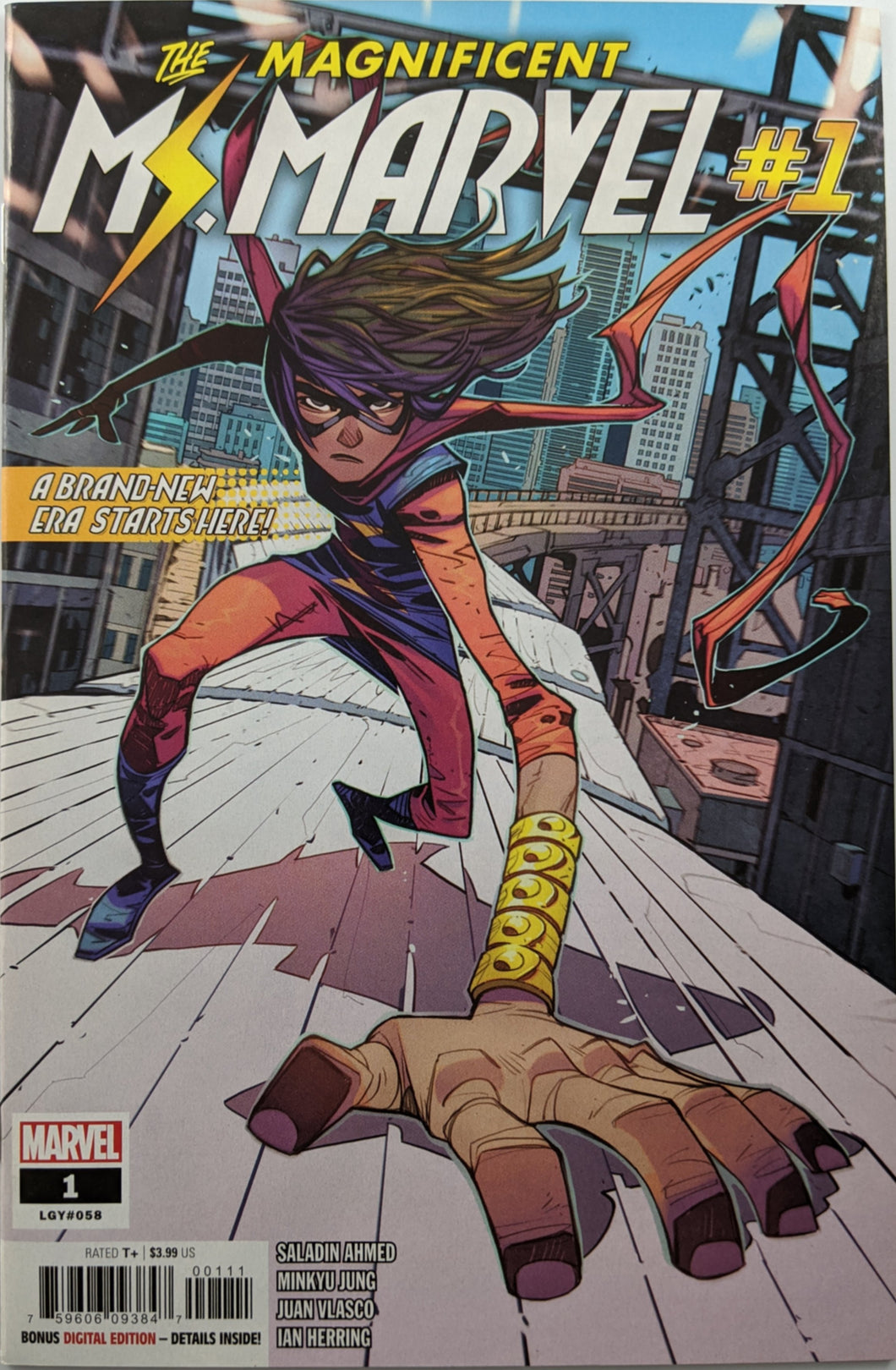 Magnificent Ms. Marvel #1 Comic Book Cover Art