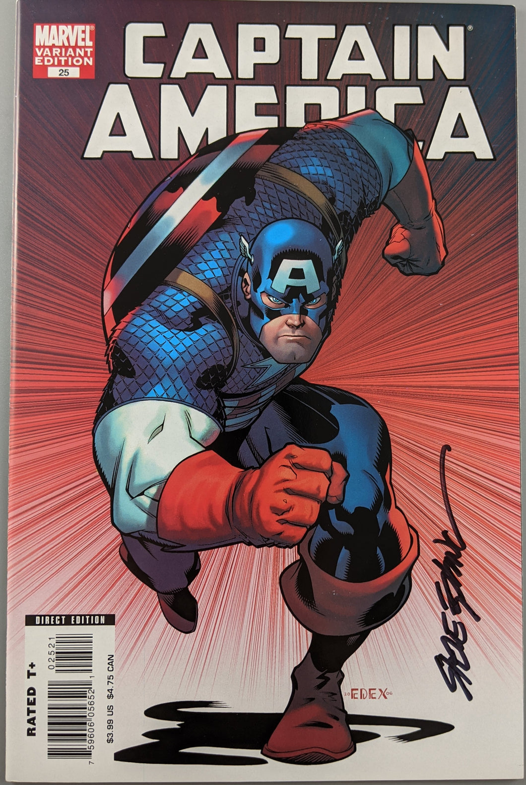 Captain America (2005) #25 Variant (McGuinness) SIGNED