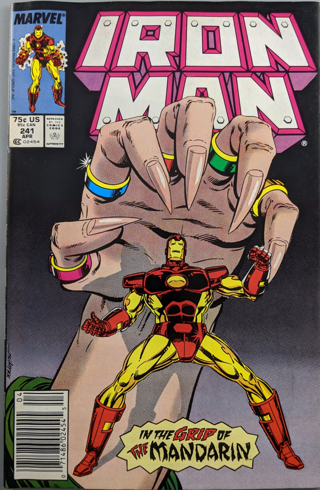 Iron Man #241 Comic Book Cover Art