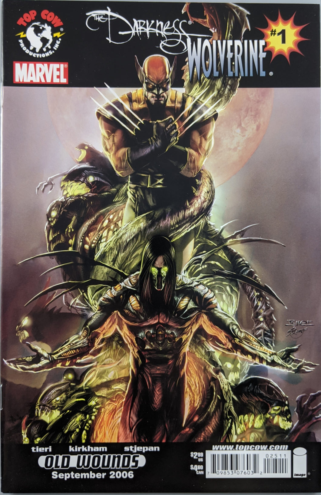 Darkness Wolverine #1 Comic Book Cover Art