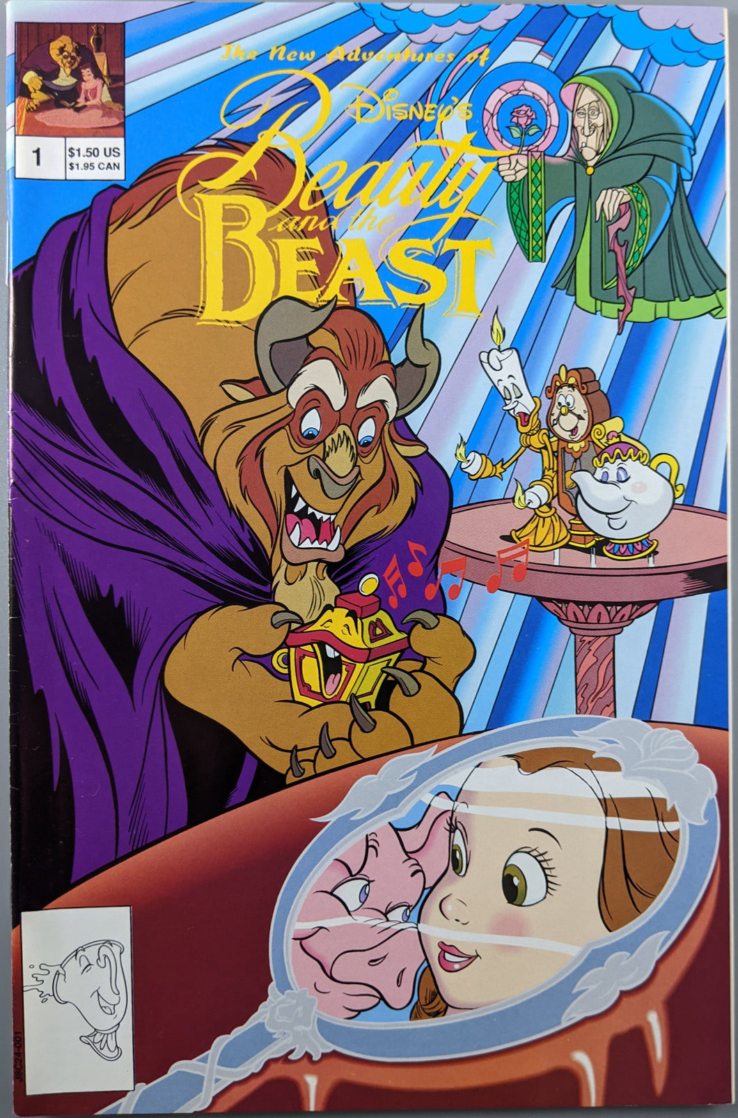 Disney's New Adventures Of Beauty And The Beast #1 Comic Book Cover Art