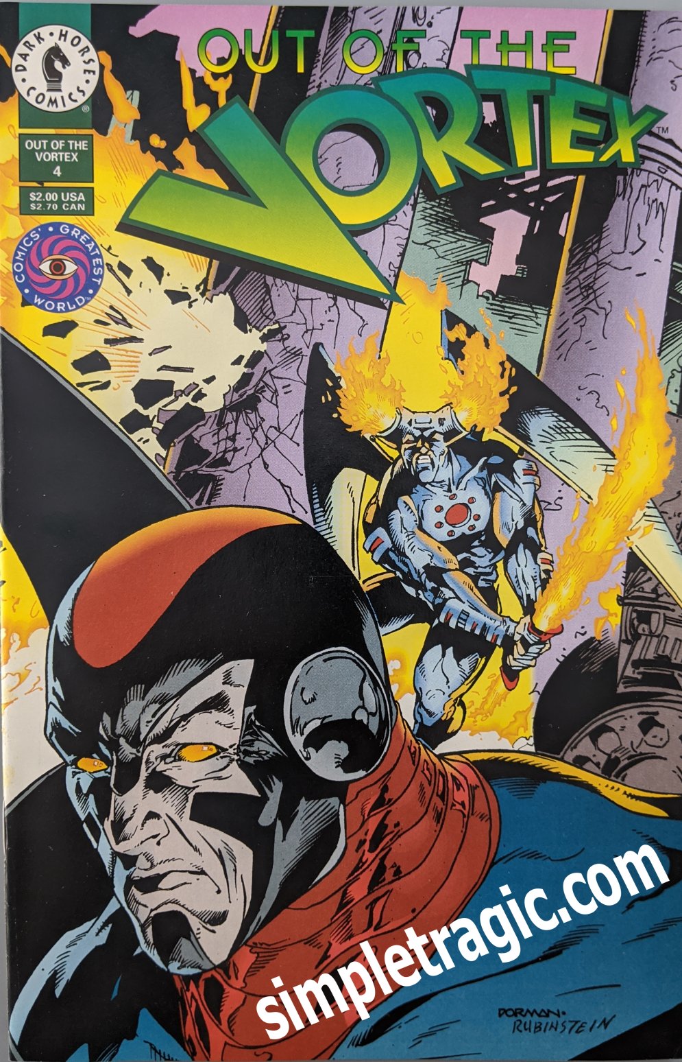 Comics' Greatest World: Out Of The Vortex #4 Comic Book Cover Art