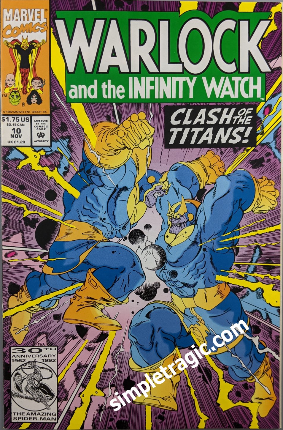Warlock And The Infinity Watch #10 Comic Book Cover Art