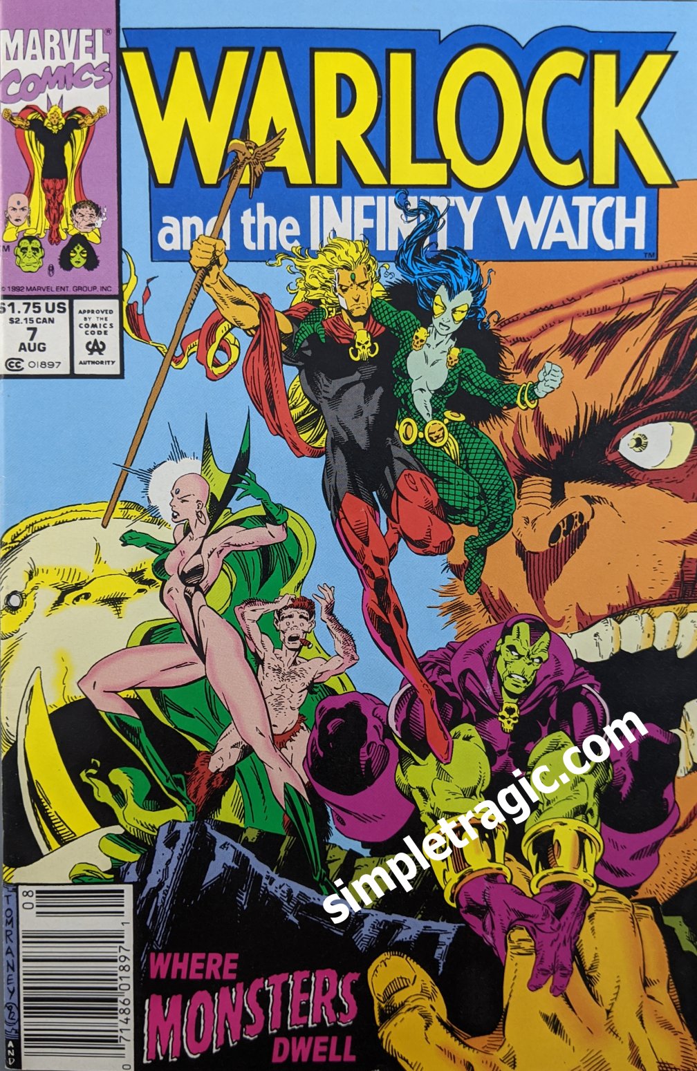 Warlock And The Infinity Watch #7 Comic Book Cover Art
