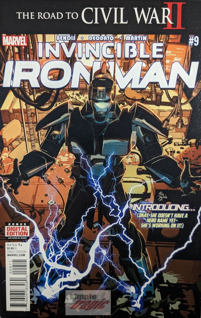 Invincible Iron Man #9 Comic Book Cover Art