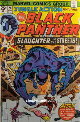 Jungle Action Featuring Black Panther #20 Comic Book Cover Art