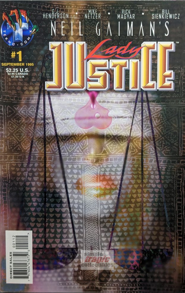Neil Gaiman's Lady Justice #1 Comic Book Cover Art
