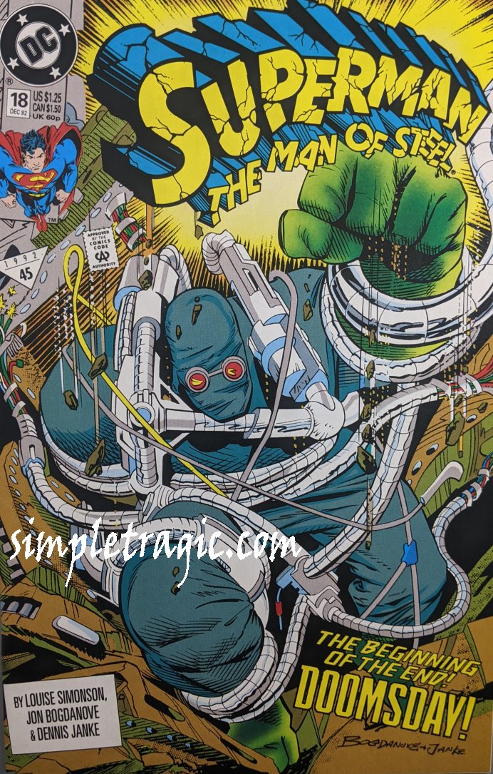 Superman The Man of Steel #18 Comic Book Cover Art by Jon Bogdanove