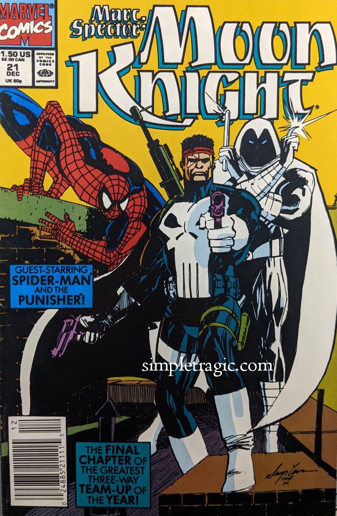 Marc Spector Moon Knight #21 Comic Book Cover by Denys Cowan