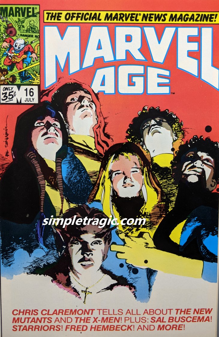 Marvel Age #16 Comic Book Cover Art by Bill Sienkiewicz