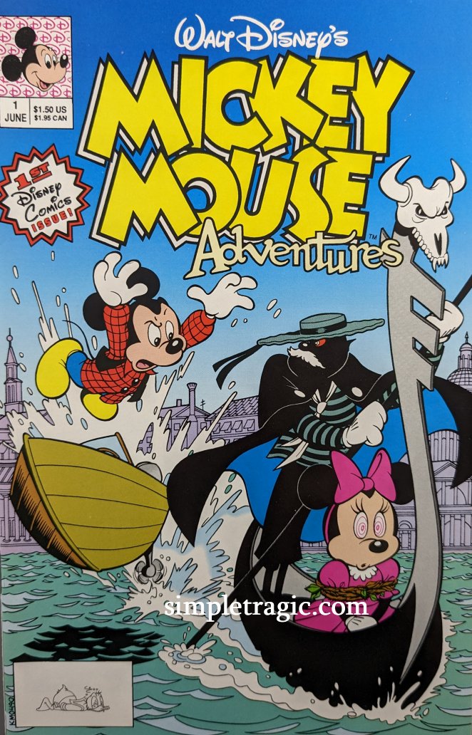 Walt Disney's Mickey Mouse Adventures #1 Comic Book Cover Art