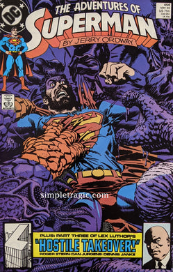 Adventures Of Superman #454 Comic Book Cover Art