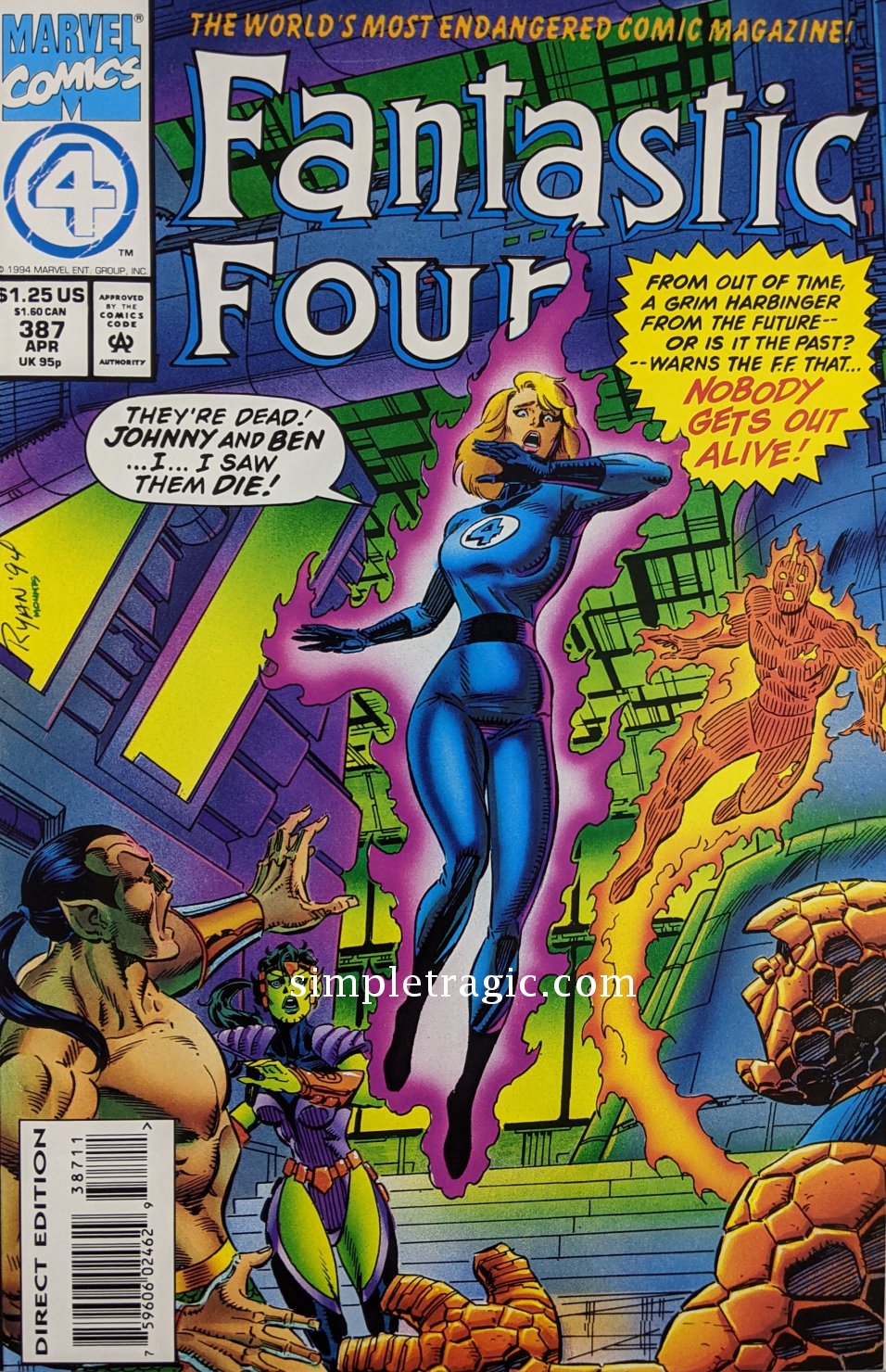 Fantastic Four #387 Comic Book Cover Art by Paul Ryan