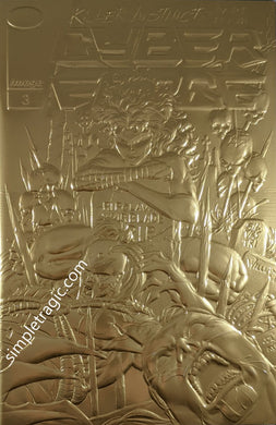 Cyber Force #3 Gold Comic Book Cover Art