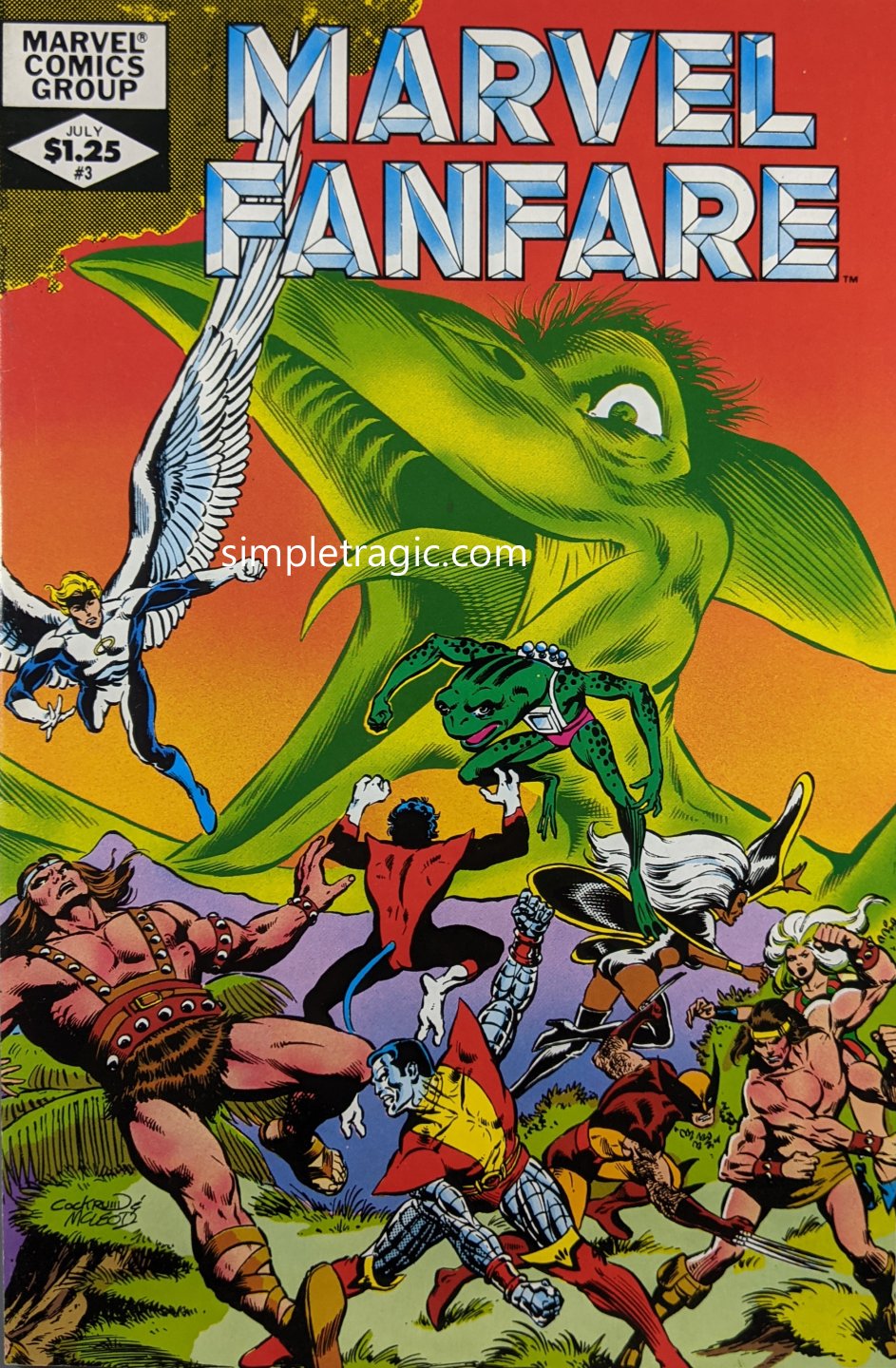 Marvel Fanfare #3 Comic Book Cover Art