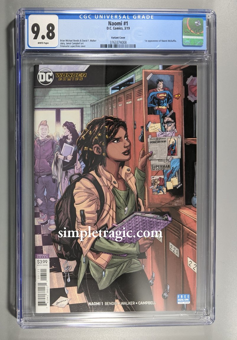 Naomi (2019) #1 (Variant Lupacchino) CGC 9.8 (Shipping Included)