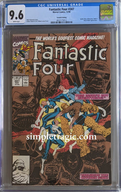 Fantastic Four #347 2nd Print Comic Book Cover Art