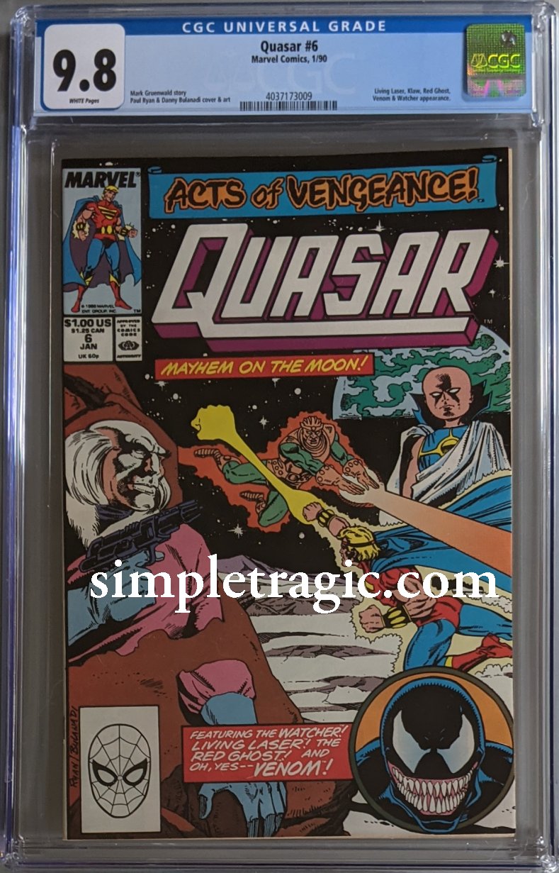 Quasar (1989) #6 CGC 9.8 (Shipping Included)