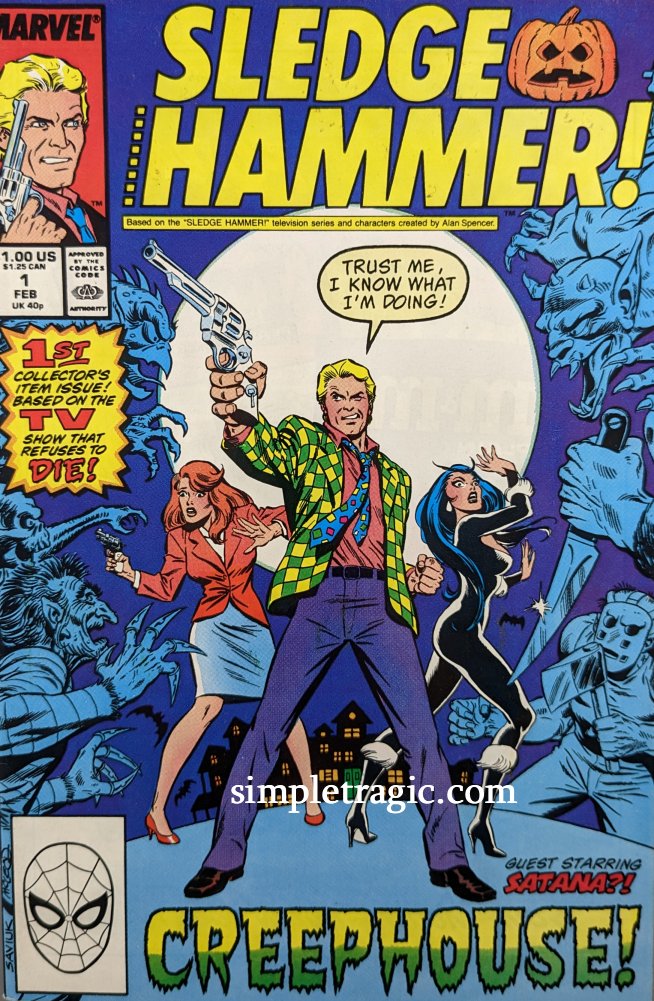 Sledge Hammer #1 Comic Book Cover Art