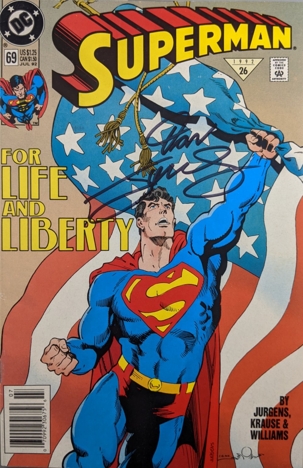 Superman (1987) #69 SIGNED