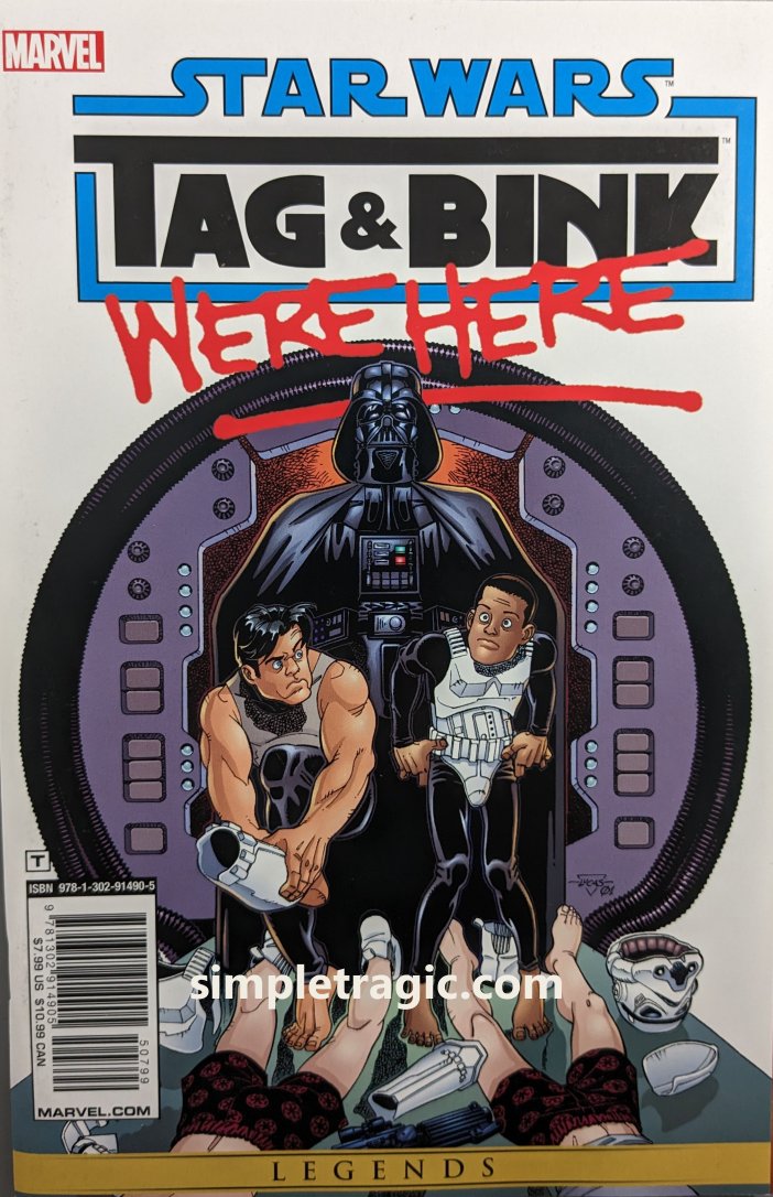 Star Wars Tag And Bink Were Here #1 Comic Book Cover Art