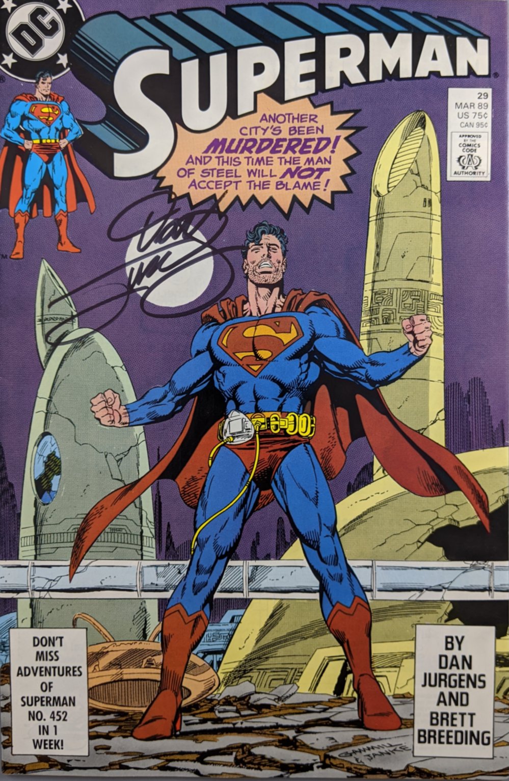 Superman (1987) #29 SIGNED