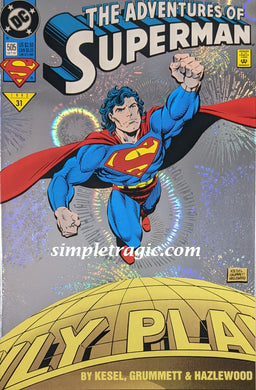 Adventures Of Superman #505 Comic Book Cover Art