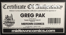 Load image into Gallery viewer, Totally Awesome Hulk #1 Signature COA
