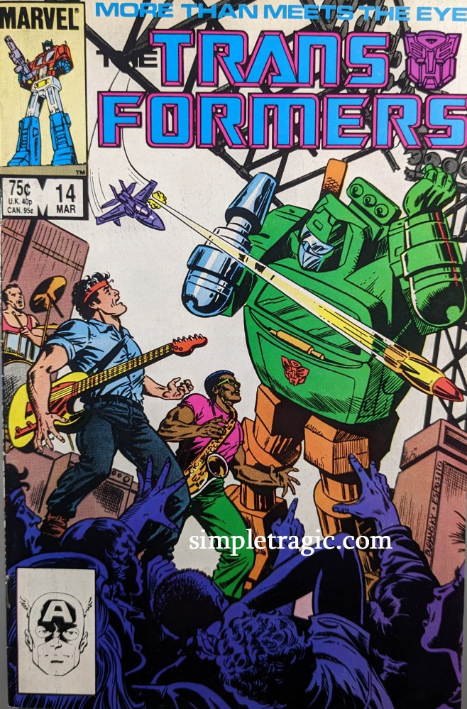 Transformers #14 Comic Book Cover Art by Bob Budiansky