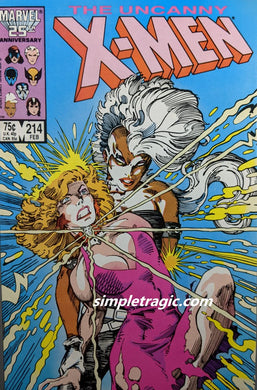 Uncanny X-Men #214 Comic Book Cover Art by Barry Windsor-Smith