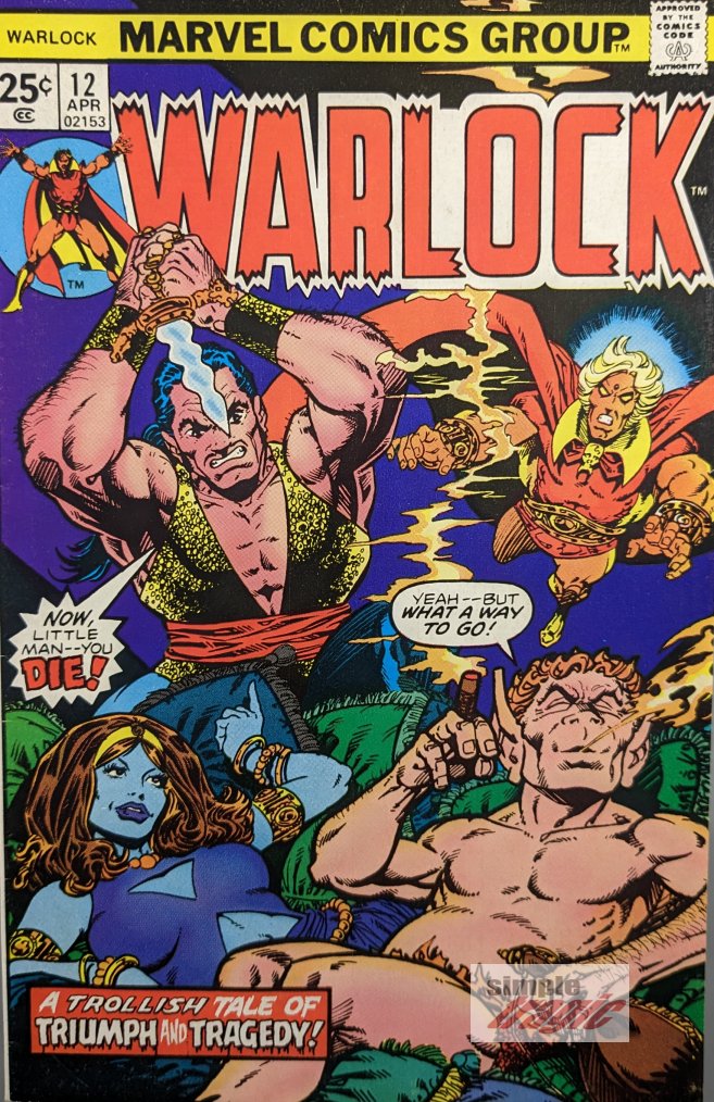 Warlock 1972 #12 Comic Book Cover Art by Jim Starlin