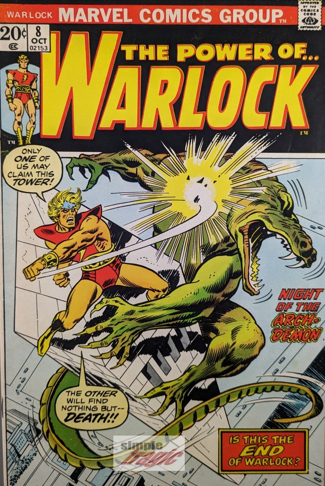 Warlock 1972 #8 Comic Book Cover Art