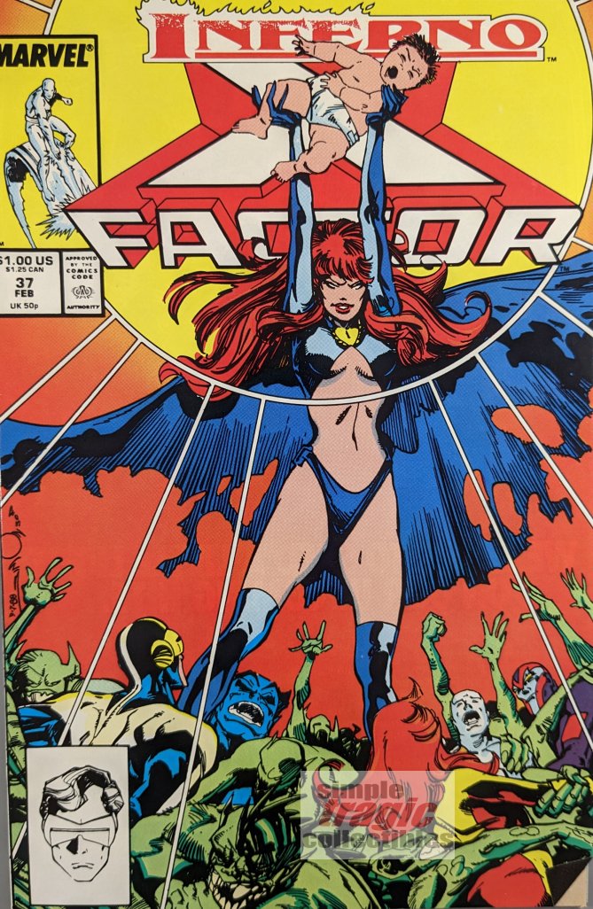 X-Factor #37 Comic Book Cover Art by Walter Simonson
