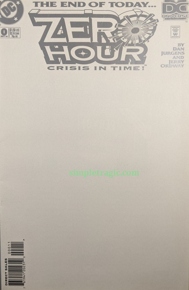 Zero Hour Crisis In Time 1994 0 Simple Tragic Collectibles